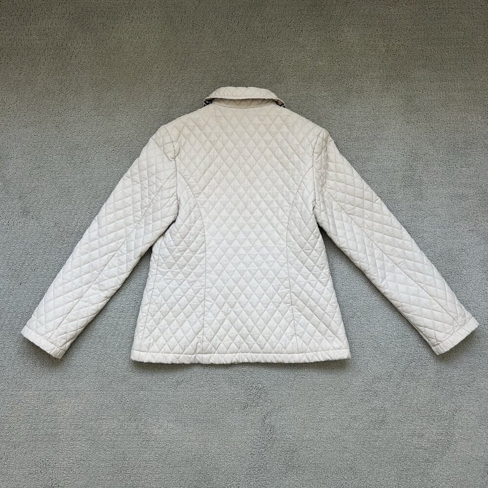 Burberry Brit Women’s Kencott Quilted Zip up Nova Check Jacket Beige Size XS - Picture 13 of 15